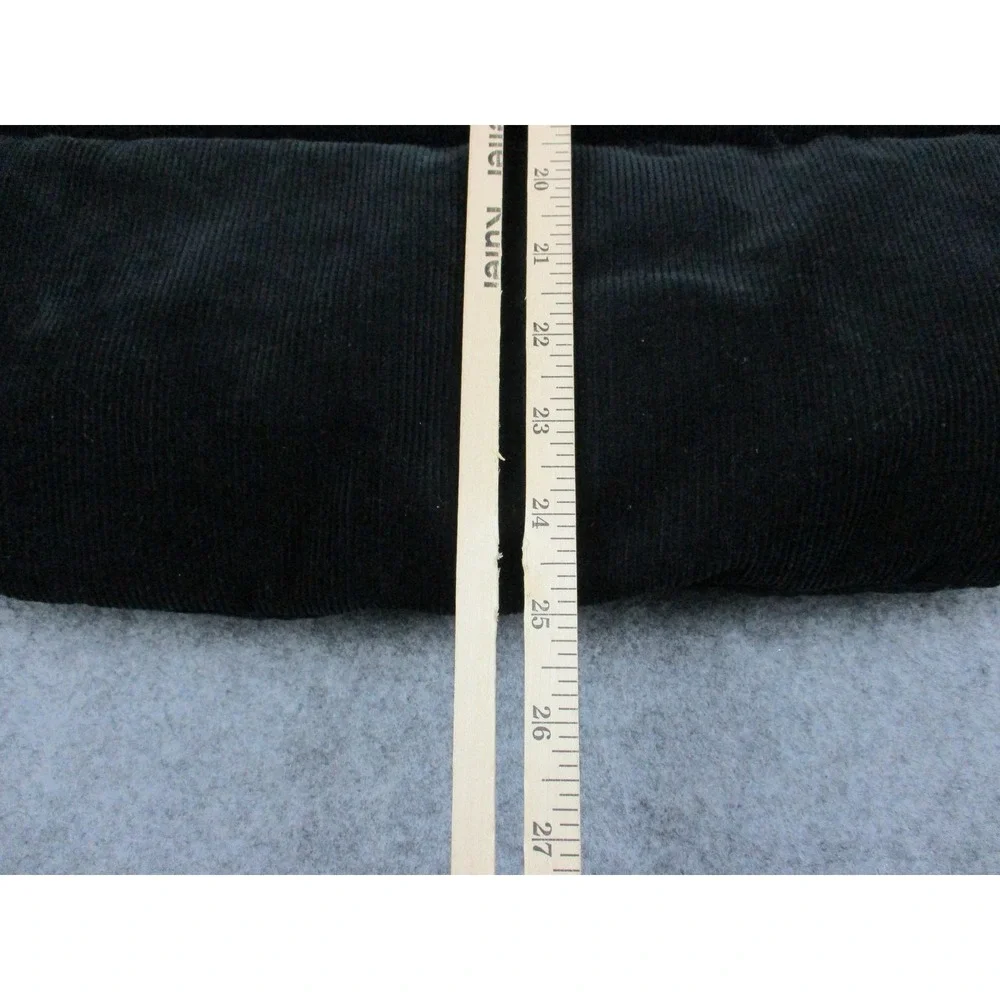 Undefeated Vest Mens Extra Small Black Corduroy Puffer Embroidered Insulated